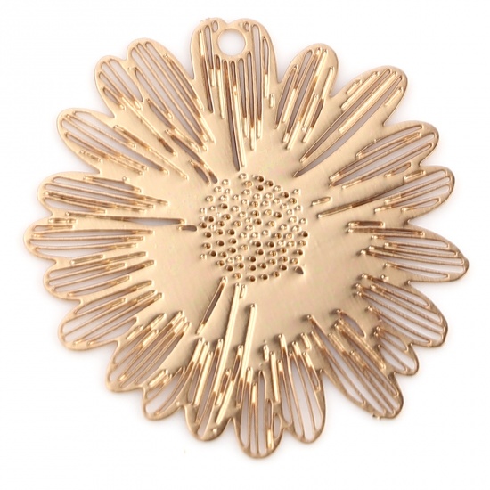 Charm Painted flower Gold