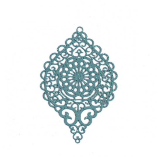 Charm Drop, Green heart glitter