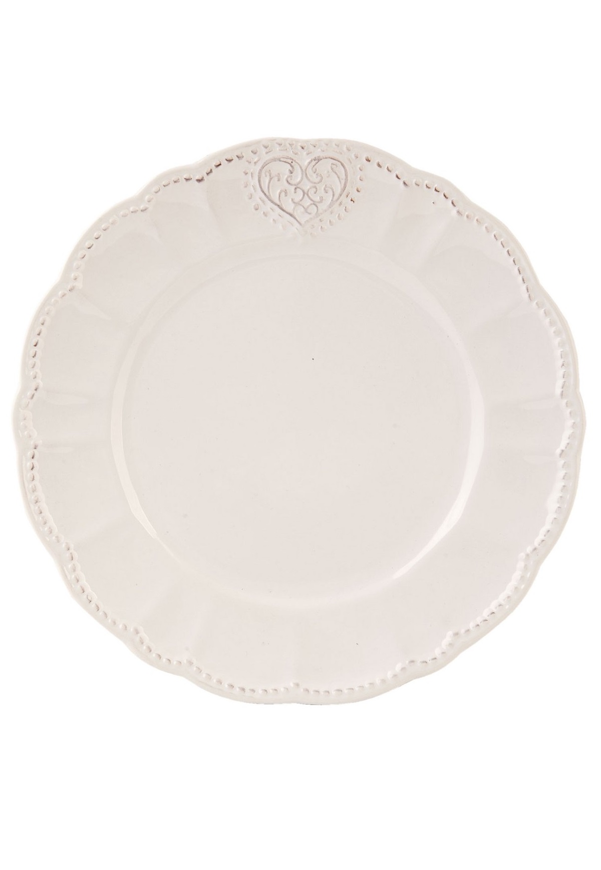 Plate/Side plate - Heart - Ø20.6 cm Porcelain