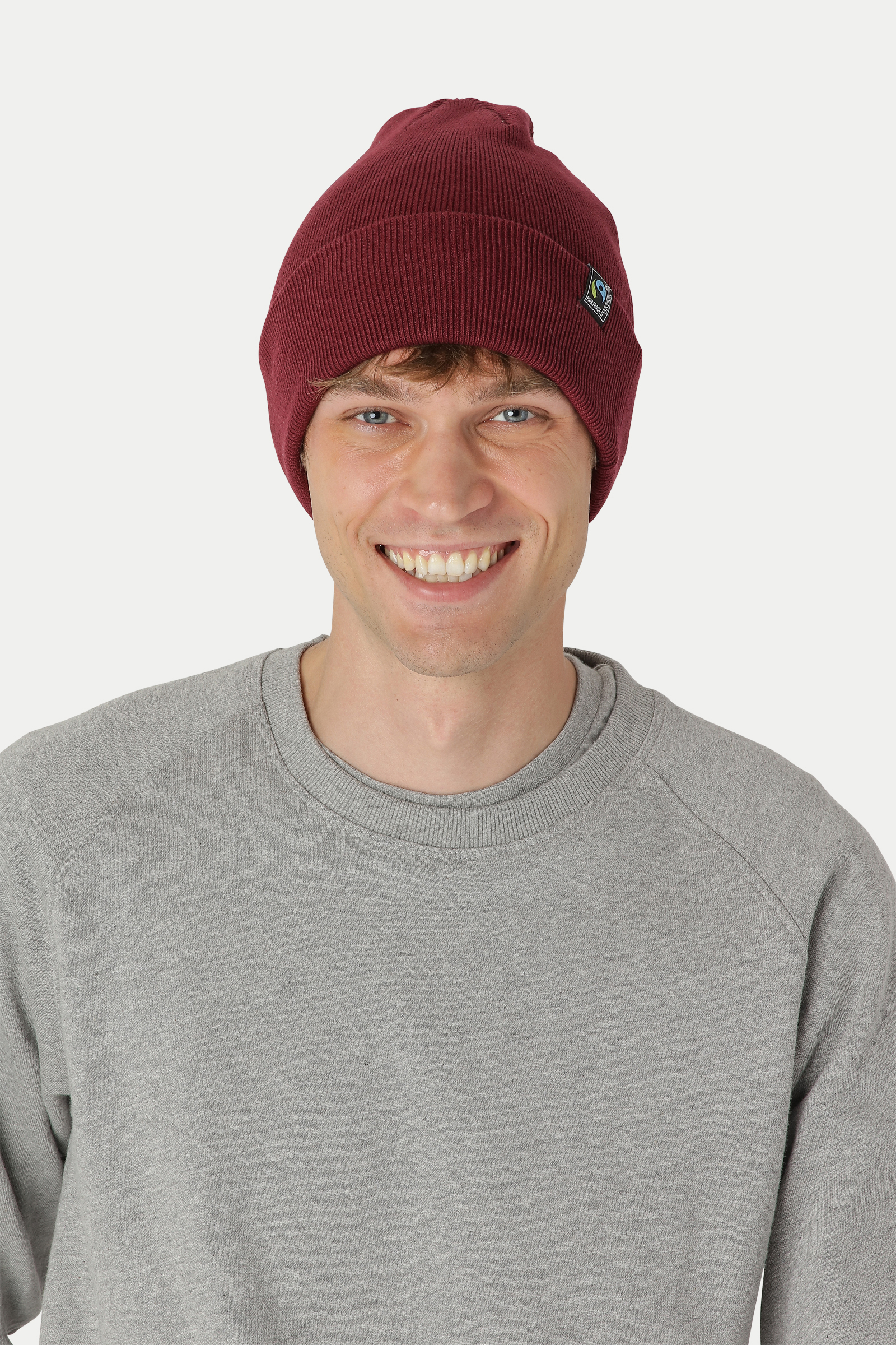Classic Beanie, Unisex, Bordeaux, Neutral, Fairtrade & Organic GOTS - 2