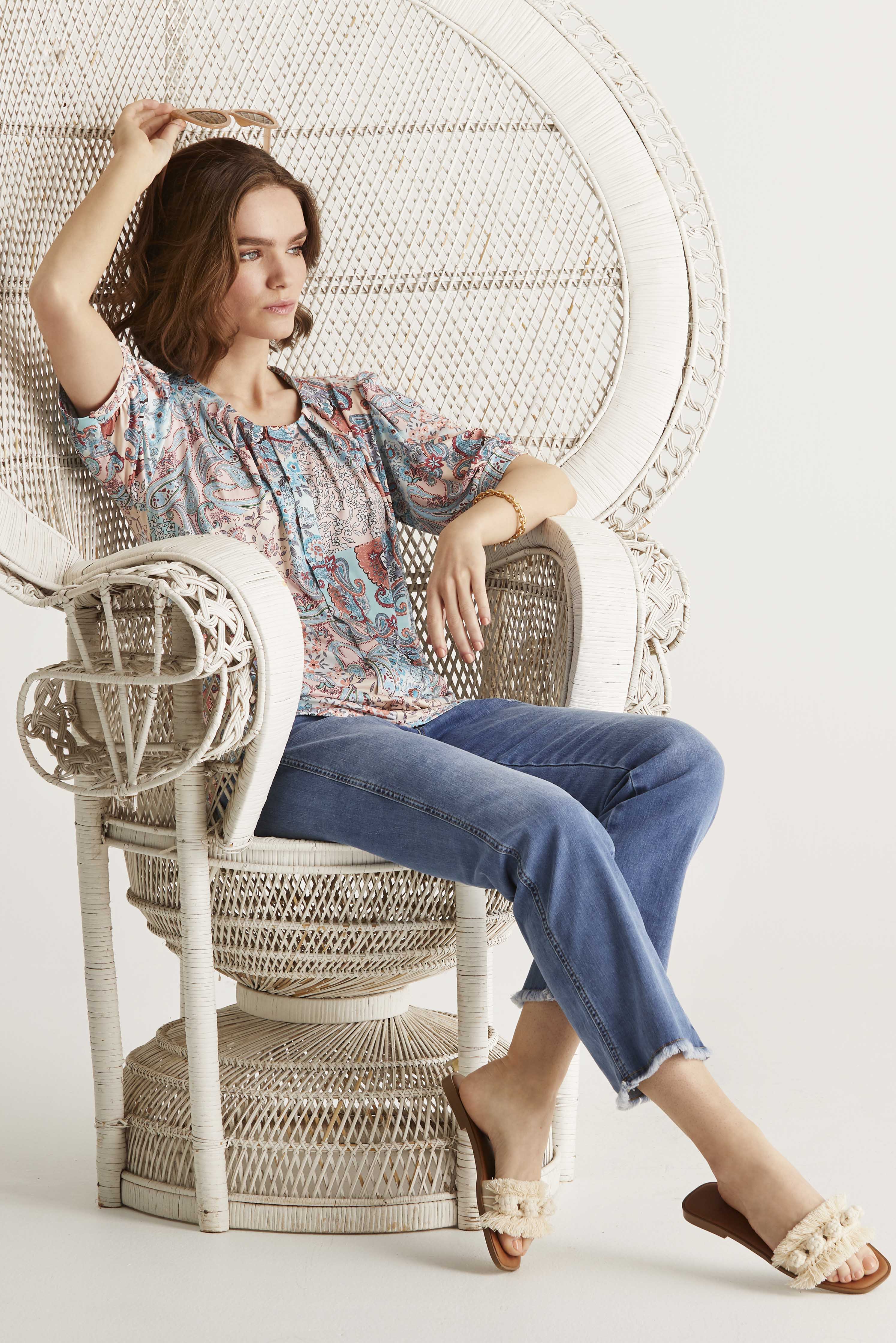 In Front - Marcia Blouse Light Blue - 2