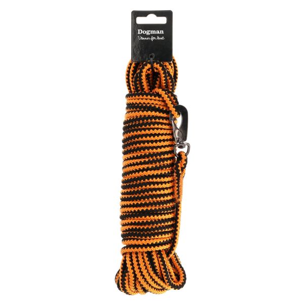 Dogman Spårlina Iris flätad orange  15m