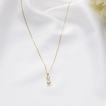 QUEEN NECKLACE -CRYSTAL CLEAR/GOLD
