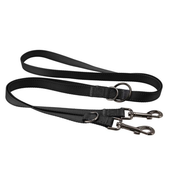 Dogman Nylonkoppel Iris multi svart