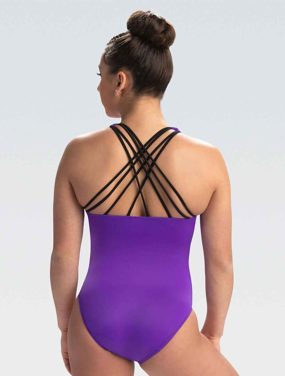 GK-3886 Strappy Back Branded Workout Leotard  - 9