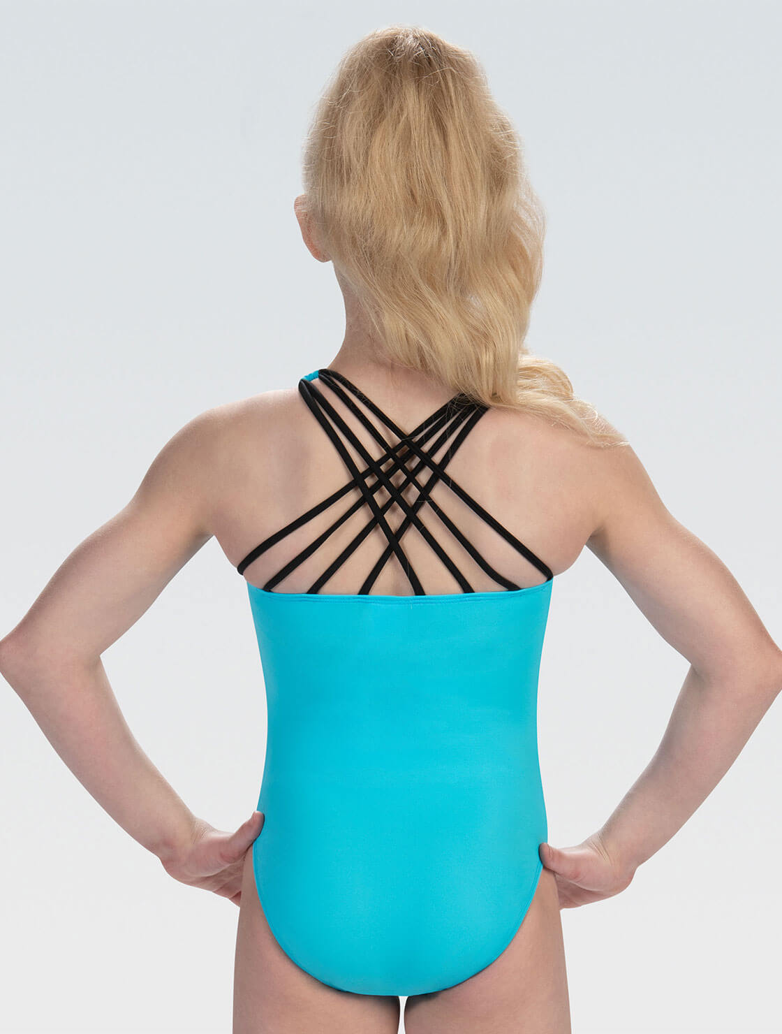 GK-3886 Strappy Back Branded Workout Leotard  - 11