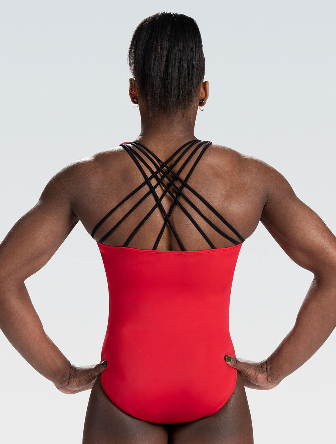 GK-3886 Strappy Back Branded Workout Leotard  - 8