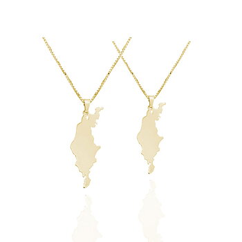 Sterling Silver necklace Gotland - Gold-plated