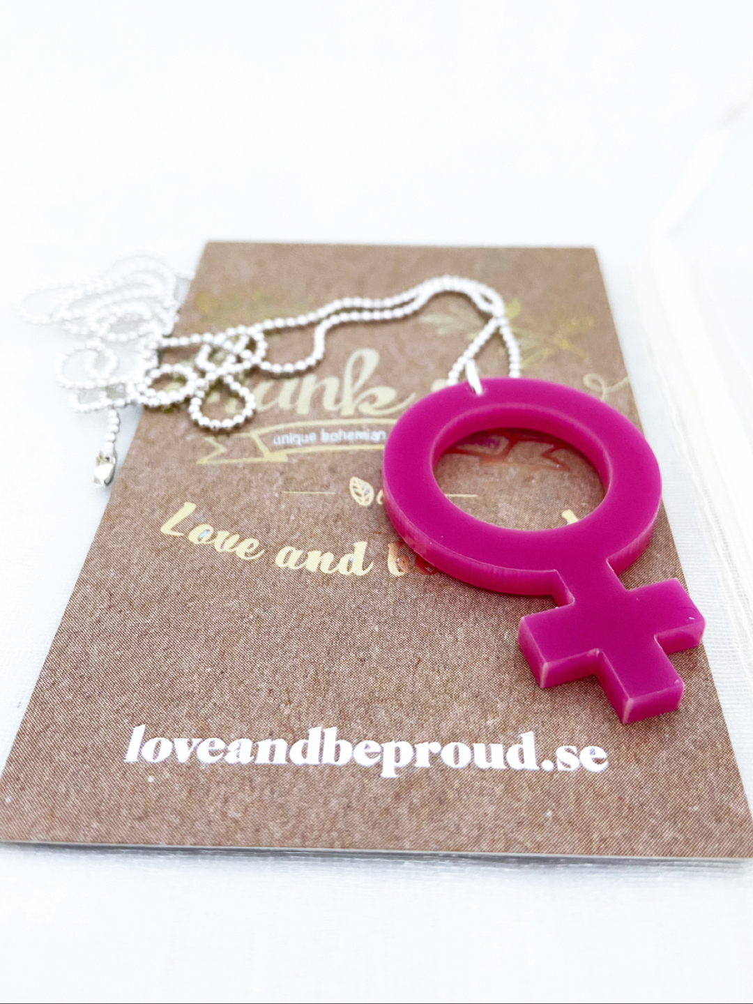Halsband kvinnosymbol Cerise