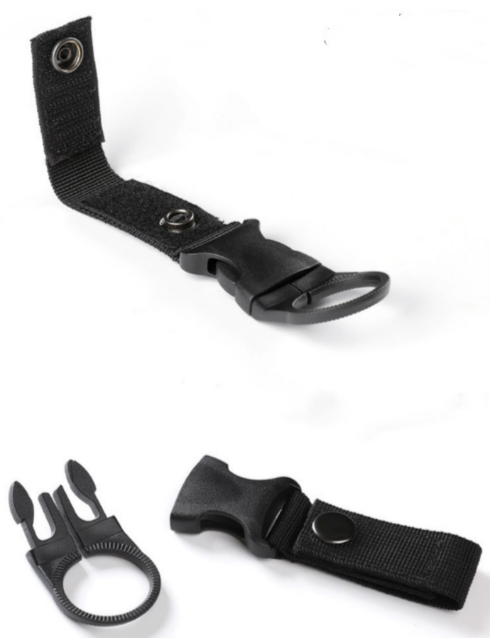 Hängare med spänne för vattenflaska. Färg: armé grön - 3
