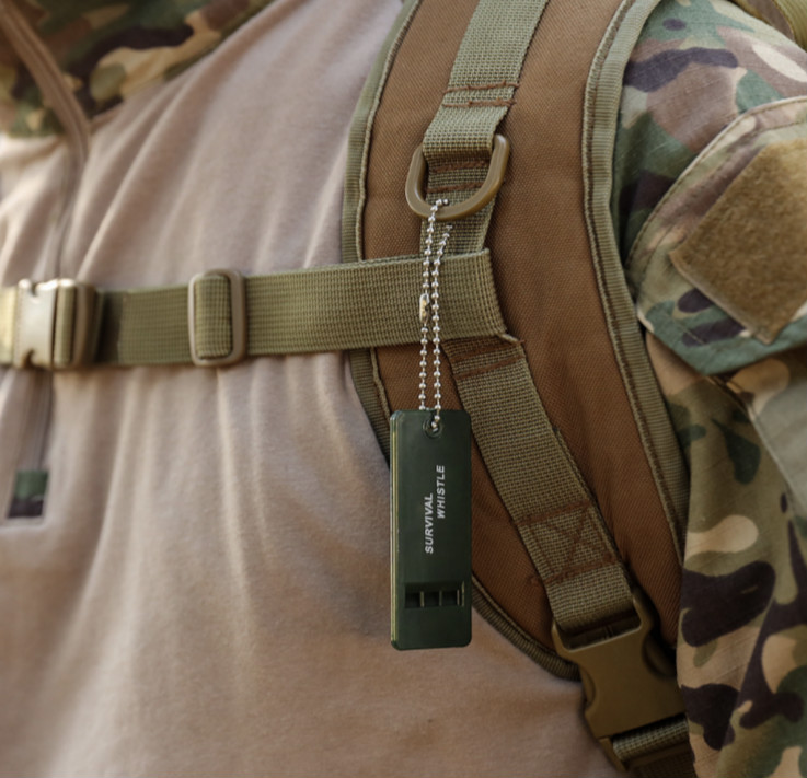 Multi audio survival whistle överlevnads visselpipa Color: Army green - 3