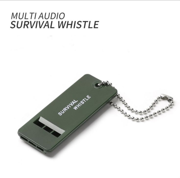 Multi audio survival whistle överlevnads visselpipa Color: Army green