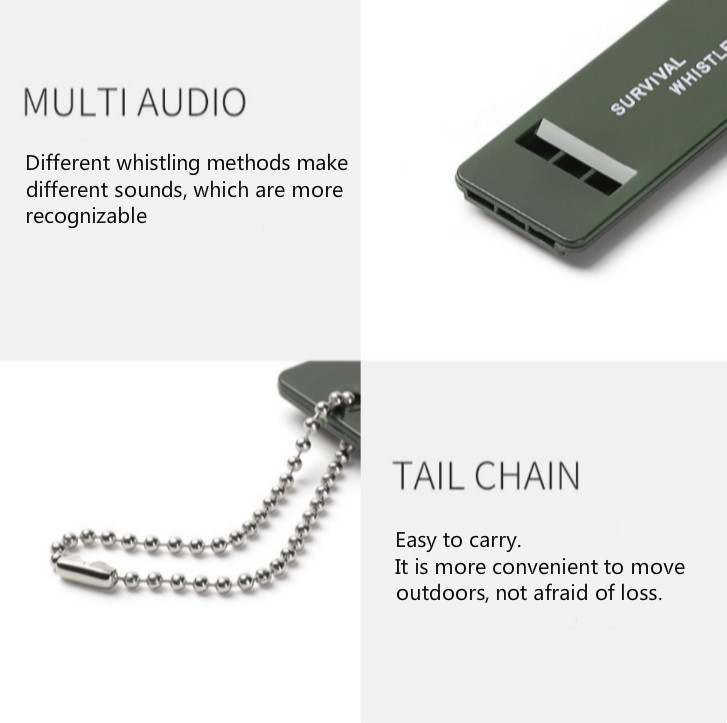 Multi audio survival whistle överlevnads visselpipa Color: Army green - 4