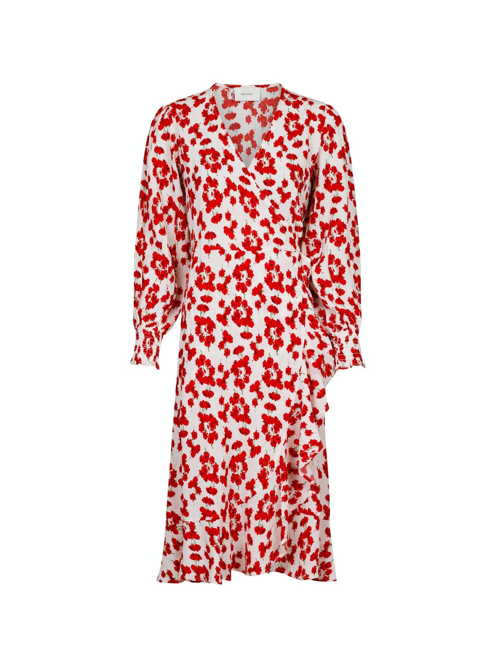 Neo Noir - Eva Fading Poppy Dress Red - 4