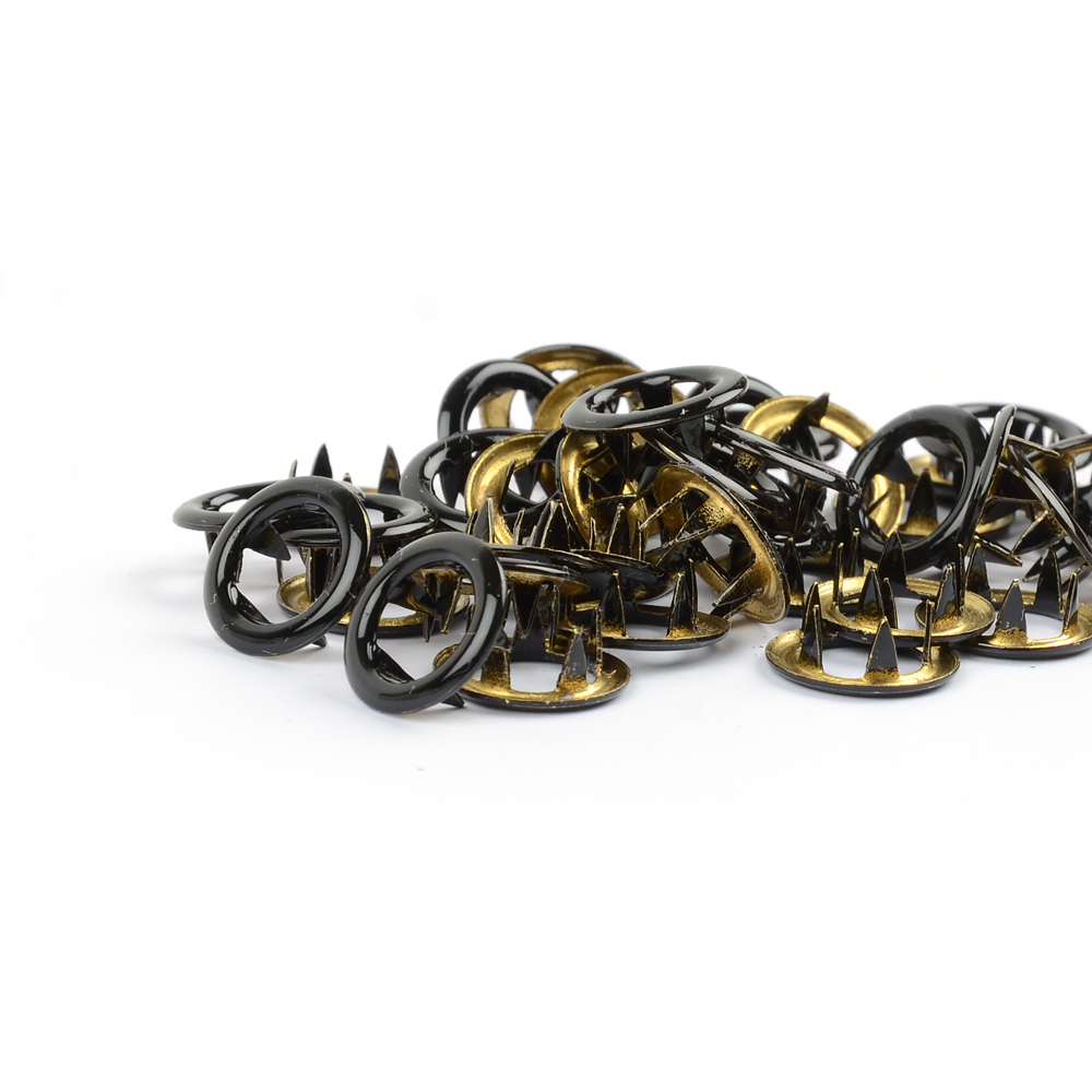 METAL PRONG SNAPS - BLACK