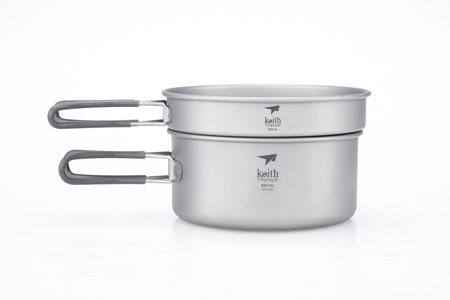 2-Piece Titanium pot and Pan Cook Set 950+600