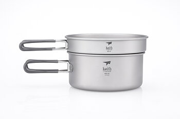 2-Piece Titanium pot and Pan Cook Set 950+600