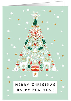 Christmas Into a Tree, Pretty in Print, Greeting Card