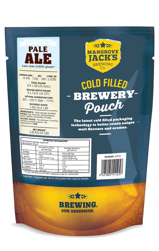Traditional Series Gluten Free Pale Ale 23 liter Mangrove Jack's