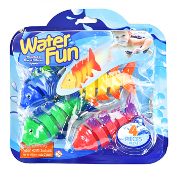 Cool and fun fishes to be used as a diving toy! Good swimming practice for children.