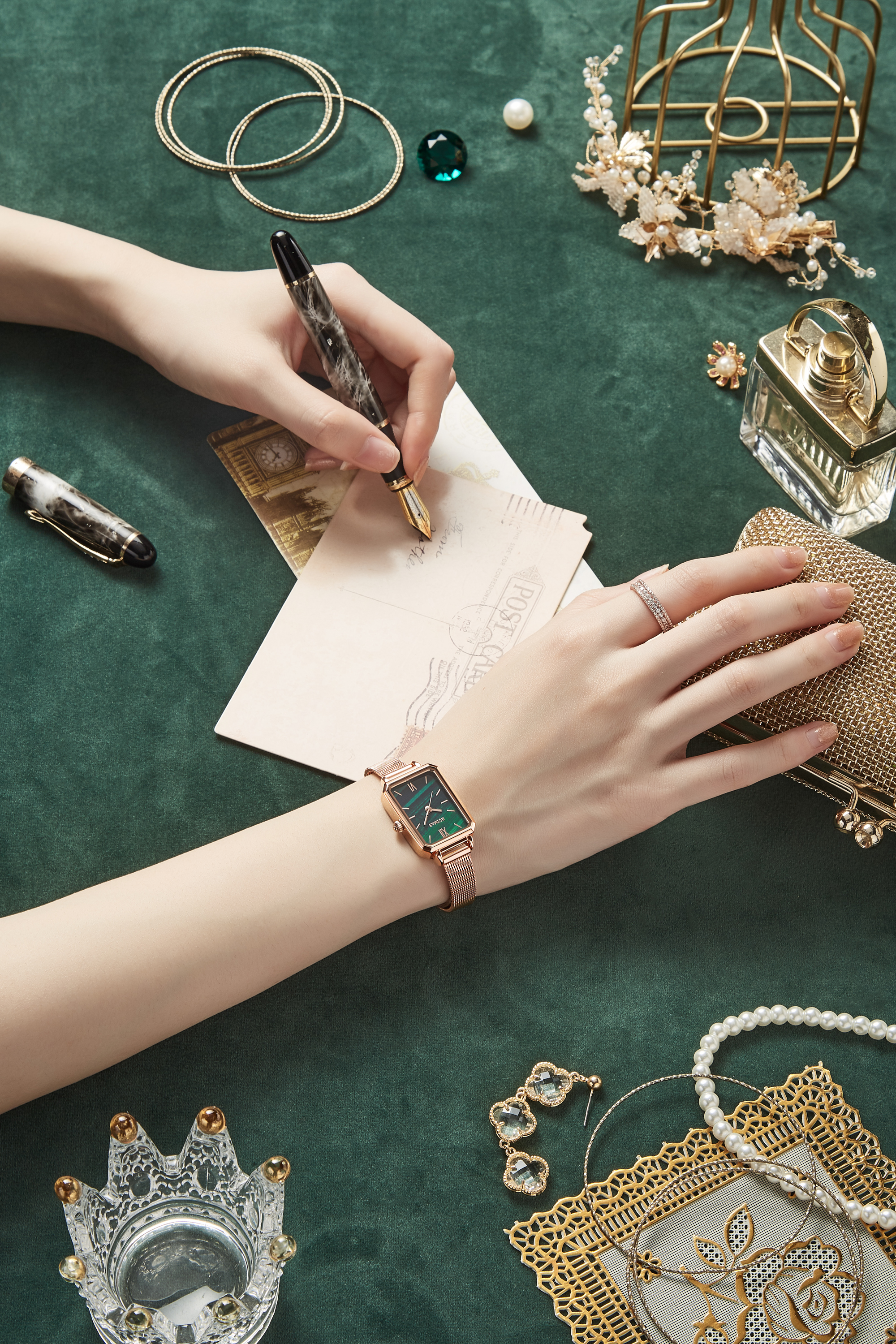 Ruimas Duchess Rose Gold Green - 8