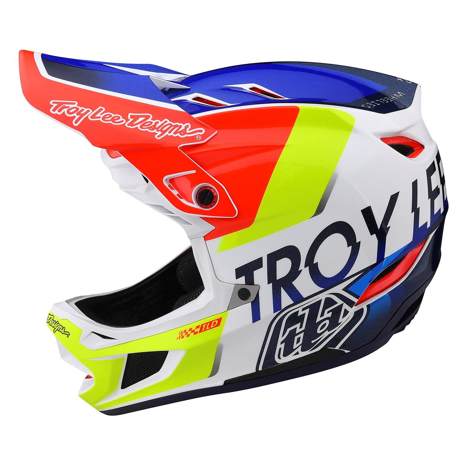TLD D4 Composite Helmet Qualifier White / Blue Size M/L - 2