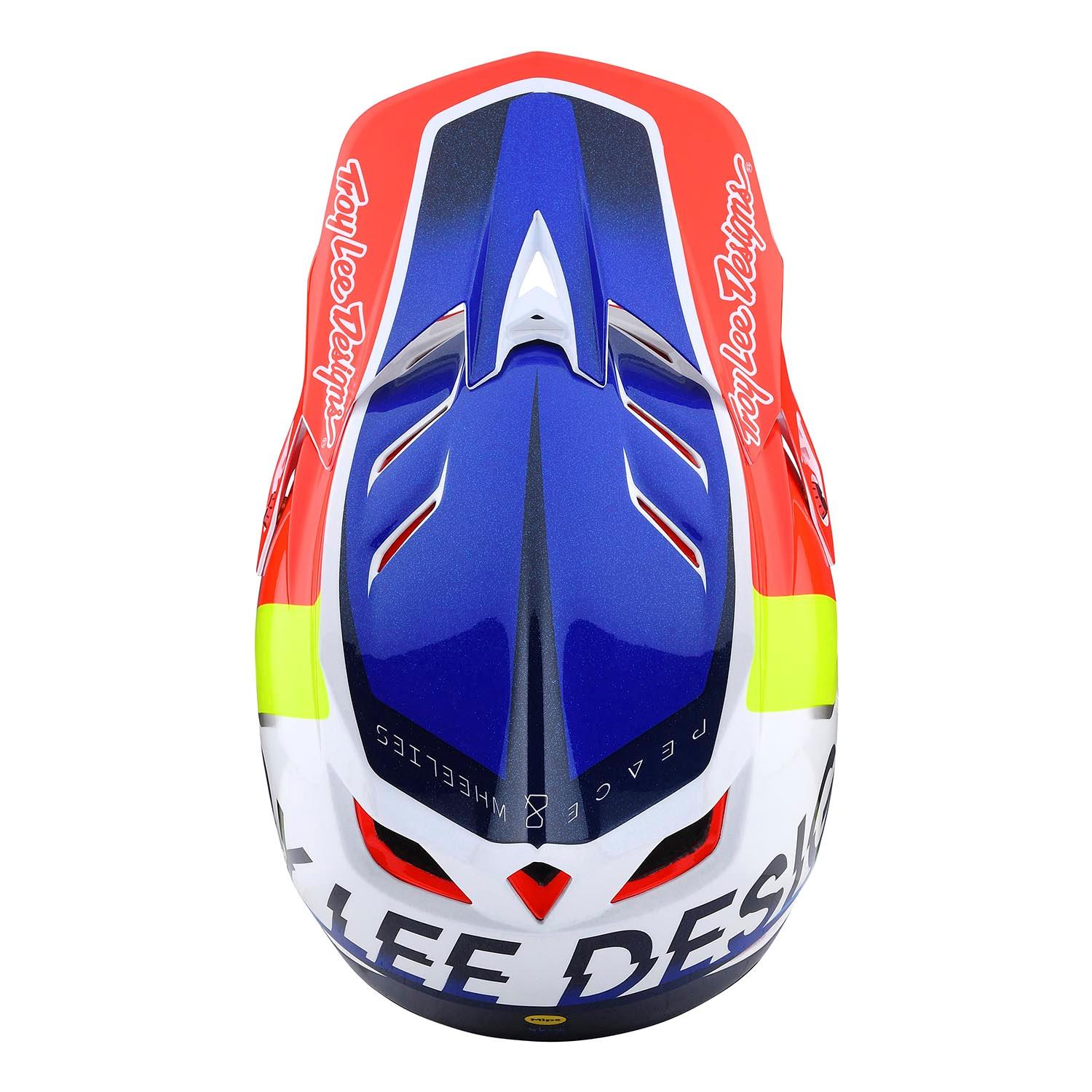 TLD D4 Composite Helmet Qualifier White / Blue Size M/L - 3