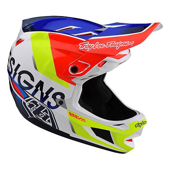 TLD D4 Composite Helmet Qualifier White / Blue Size M/L