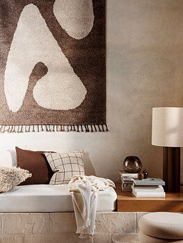 Ullmatta Abstract Rug Large Brun Ferm Living