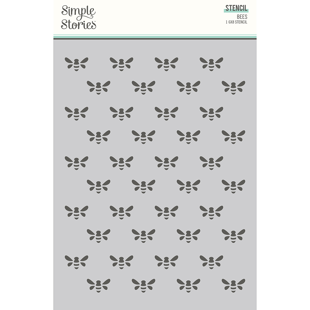 SIMPLE STORIES -Full Bloom Stencil Bees