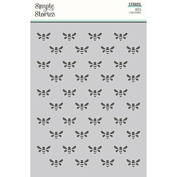  SIMPLE STORIES    -Full Bloom Stencil Bees