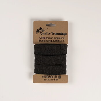 BIAS TAPE -  CHARCOAL  MELANGE
