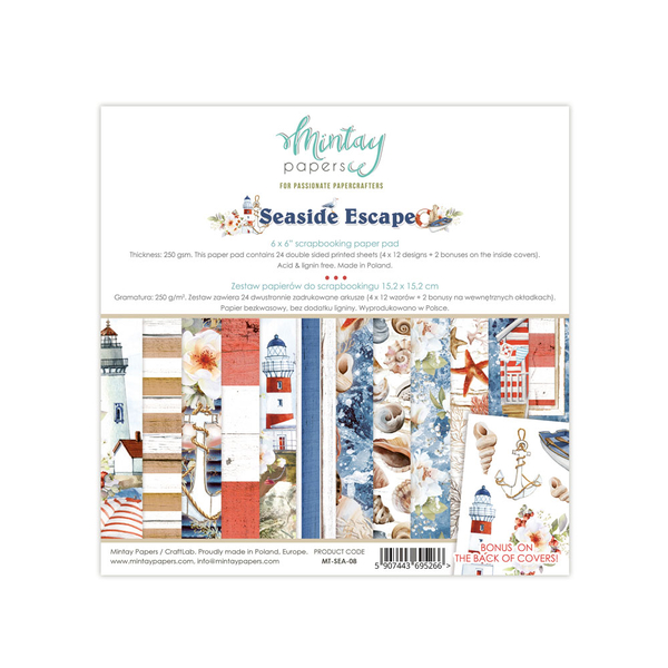 6x6 Paper Pad -Seaside Escape