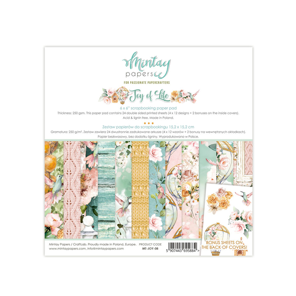 6x6 Paper Pad -Joy Of Life