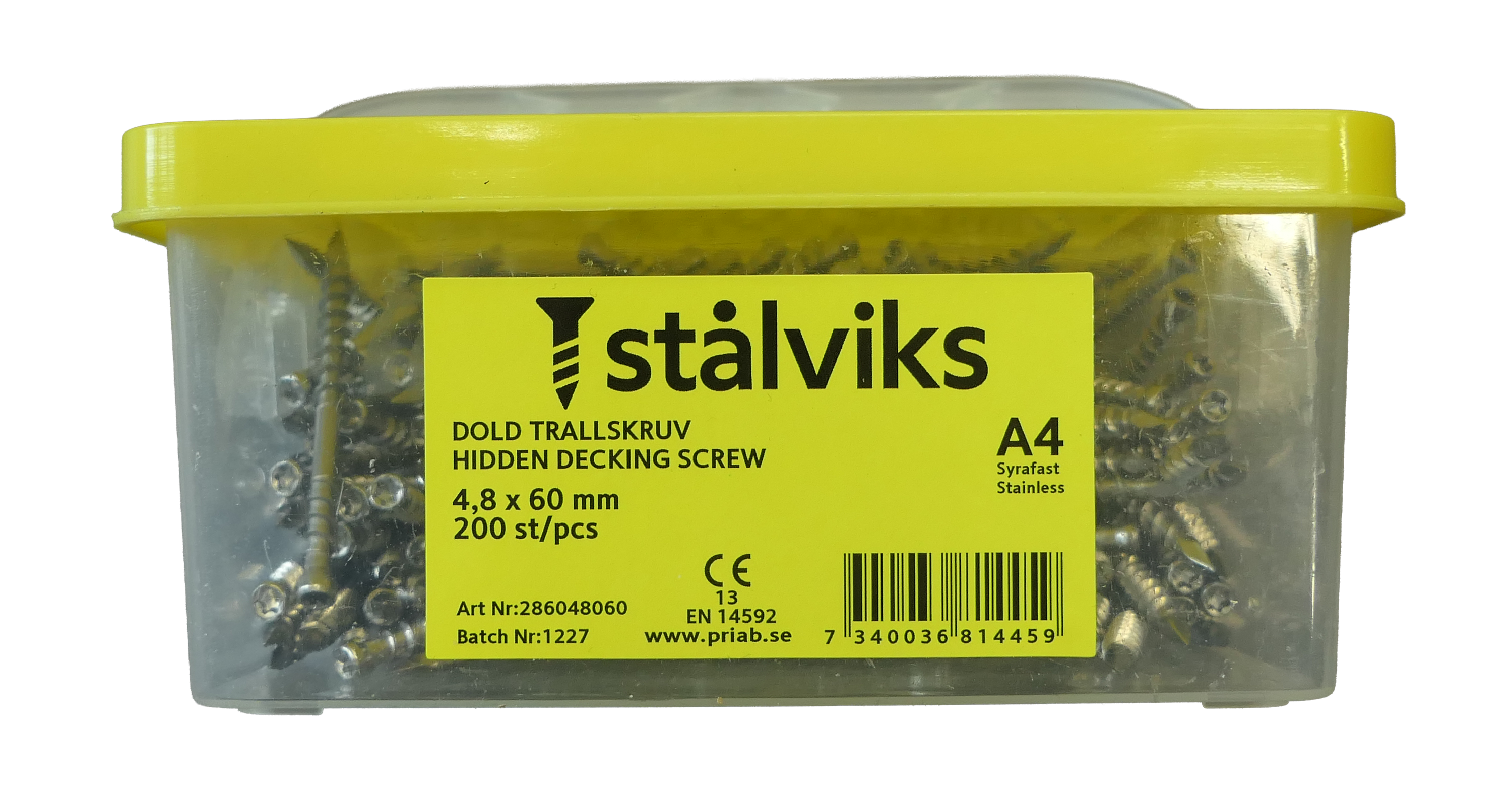 Trallskruv dold montage syrafast A4 Klass C5 marin- Stålviks - 3