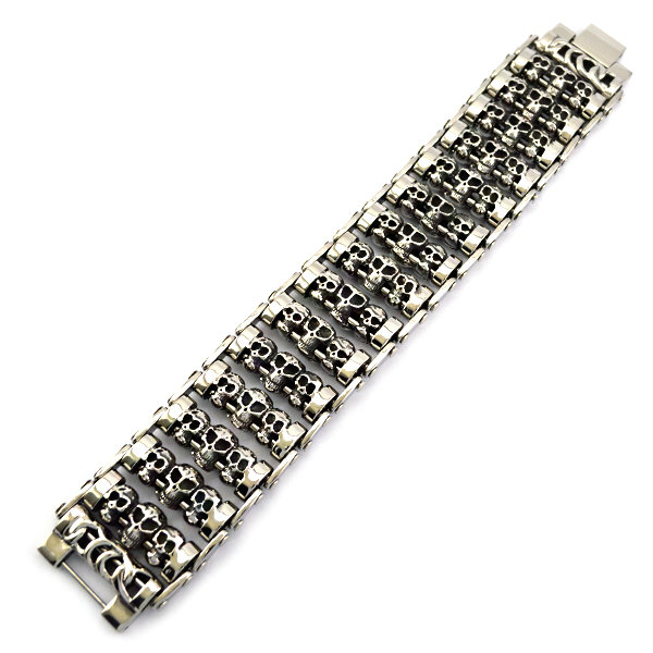Dödskalle Armband Boss De Lux. (233x35x7,5 mm.) - 3