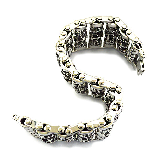 Dödskalle Armband Boss De Lux. (233x35x7,5 mm.) - 4