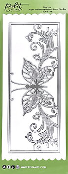 PICKET FENCE STUDIOS -Slim Line Hopes and Dreams Butterfly 4x10 Inch Cover Plate Dies 