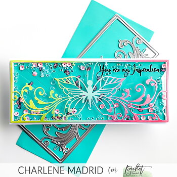 PICKET FENCE STUDIOS -Slim Line Hopes and Dreams Butterfly 4x10 Inch Cover Plate Dies 
