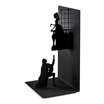 Balvi : Bookend Romeo & Juliet - Humörhöjande bokstöd i svart plåt