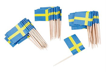 Cake picks Svenska flaggan 