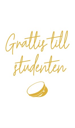 Gratulationskort Grattis till studenten 10 x 17