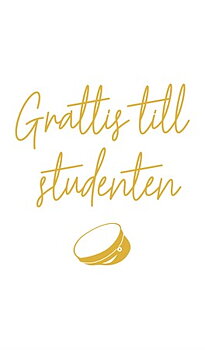 Gratulationskort Grattis till studenten 10 x 17