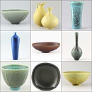 ベルント・フリーベリ Selectaシリーズ エレガントなブルーの花瓶 Vase (21cm)  1960年代