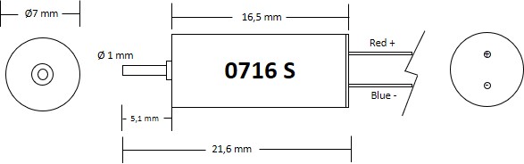 Motor 7x16 - en motoraxel: 0716 - 2