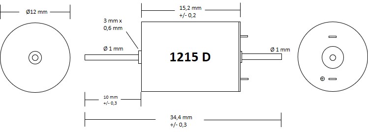 Motor 12x15 - double shaft - 2