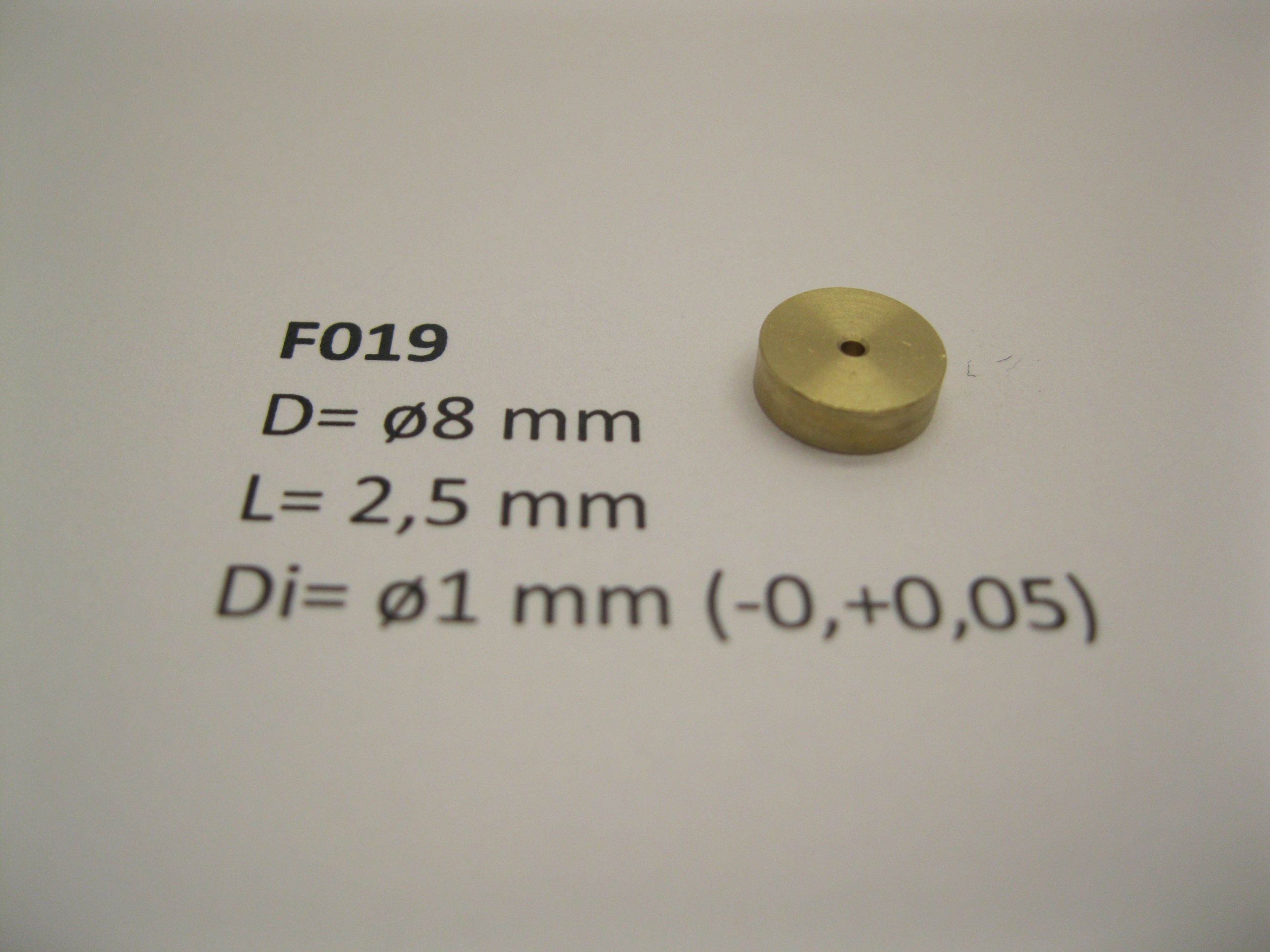 Flywheel ø8 mm x 2,5 mm x ø1 mm