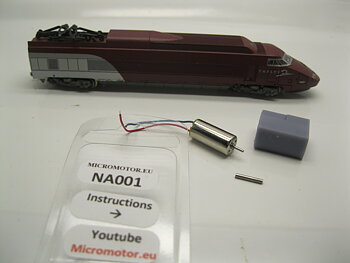 Replacement motor kit for Arnold/Lima Thalys TGV