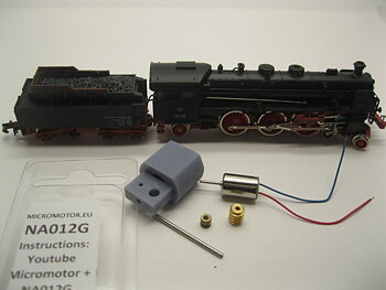 Replacement motor kit for Arnold BR 18, BR 01, K.Bay.Sts.B. S 3/6, SNCF 231, US 4-6-2