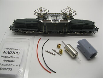 Replacement motor kit for Arnold Krokodil, Ae 6/8 II, Be 6/8 II, Ce 6/8 II